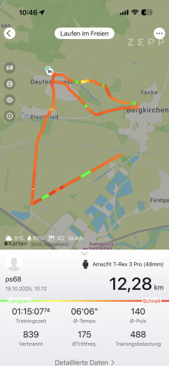 Amazfit Zepp: mehr als genug Trainingsdaten (Bild: Amazfit / Screenshot: Golem)
